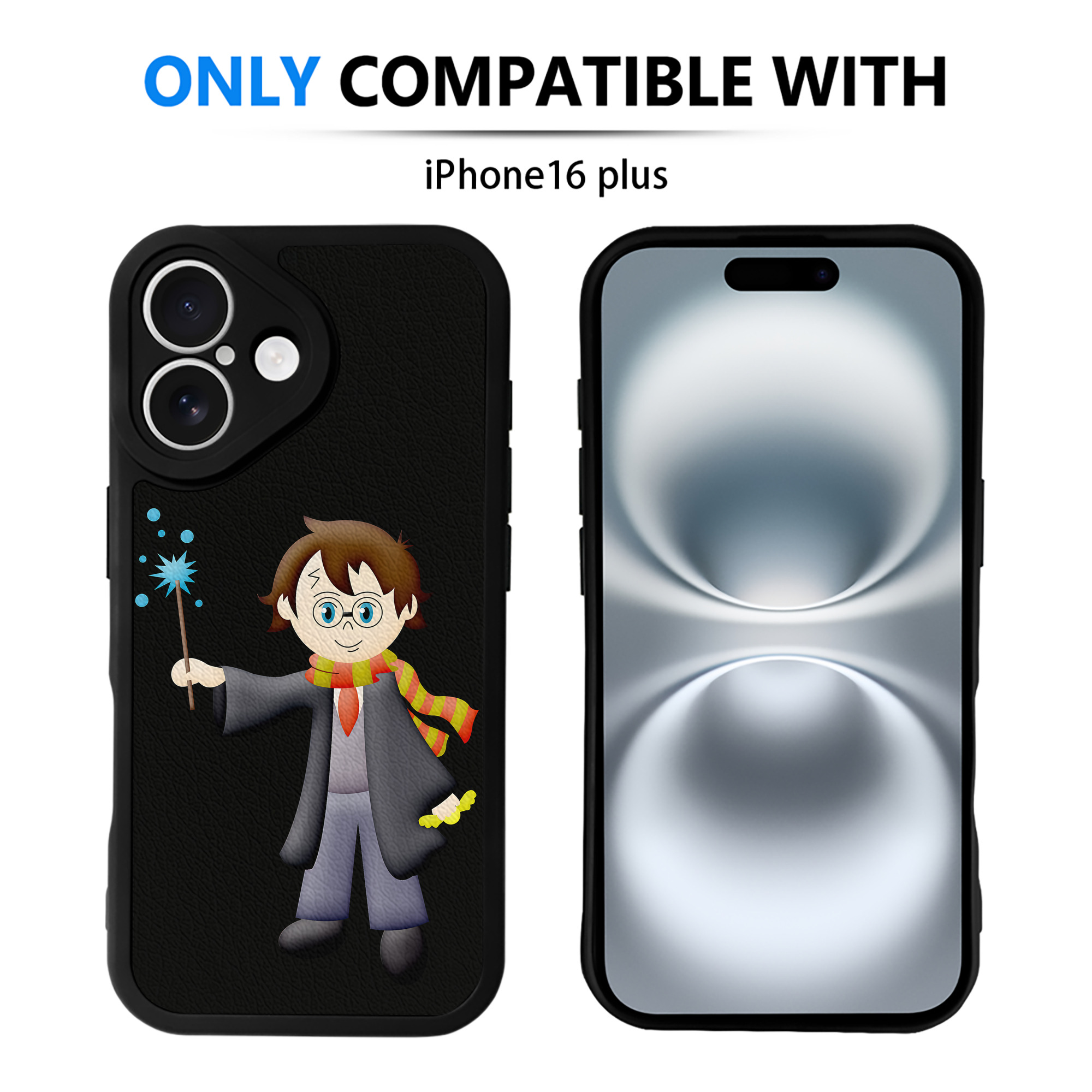 （画像用） Harry Potter ハリー・ポッターシリーズ 【iPhone 16シリーズ対応】シリコンスマホケース（レザー調） 材質：シリコン
